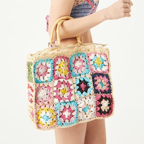 Bohemian Crochet Tote Bag