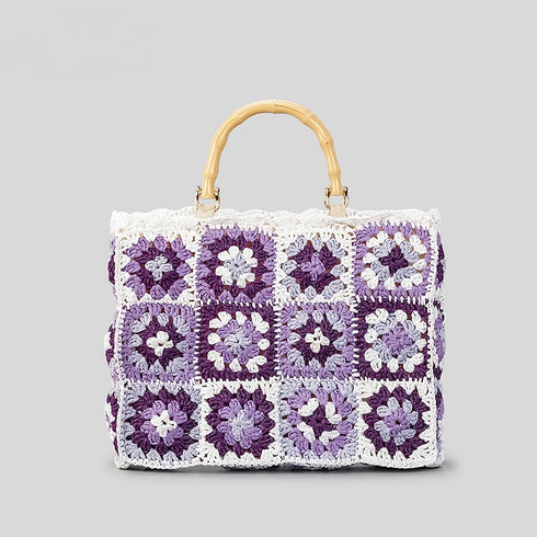 Purple-crochet-tote-bag