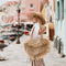 Straw Bag with Fringe